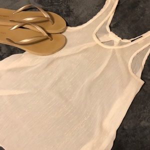 Sheer white tank top. Size Small